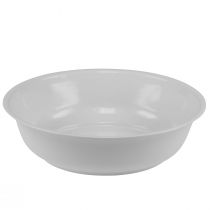 Artikel Metallschüssel Schale Weiß Schüssel Emaille Optik Ø25cm H7cm