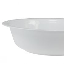 Artikel Metallschüssel Weiß Schale Emaille Optik Ø36cm H9,5cm