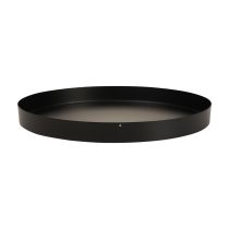 Metalltablett Rund Kerzentablett Schwarz Ø20cm H2,5cm