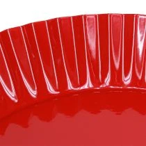 Artikel Metallteller Retro Dekoteller mit Fuß Rot Metall Ø24cm 2St
