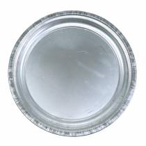 Artikel Deko-Teller Metall Silber Glänzend Ø34cm H3cm