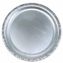 Artikel Deko-Teller Metall Silber Glänzend Ø36cm H3cm
