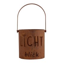 Laterne Metall Windlicht Edelrost Deko Lichtblick Ø10,5cm H22cm