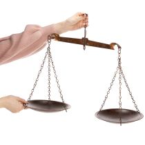 Artikel Waage Dekoration im nostalgischen Design für die Küche und das Wohnzimmer Vintage Flair 58cm