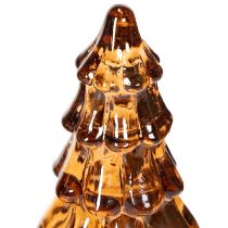 Artikel Glas Weihnachtsbaum LED 13 cm Braun-Gold Batteriebetrieben 2er Set Innenbereich