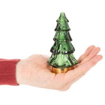 Artikel Glas-Tannenbaum mit LED-Beleuchtung 13 cm grün 2er-Set