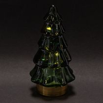 Artikel Glas-Tannenbaum mit LED-Beleuchtung 13 cm grün 2er-Set
