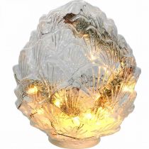 LED Lichter LED Zapfen Weihnachtsdeko Timer Warmweiß 19,5cm