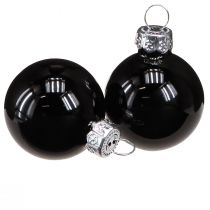 Artikel Mini Christbaumkugeln Glas Kugeln Schwarz 30mm 27St