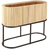 Artikel Mini-Hochbeet Jardiniere Pflanzkübel Holz oval 50×20cm H40cm