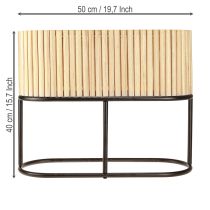 Artikel Mini-Hochbeet Pflanzkübel Holz oval Natur 50x20cm Höhe 40cm