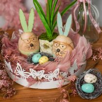 Mini-Osternest mit Eiern Pastell Bunte Osterdeko Ø6cm 12St