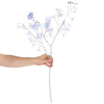 Artikel Künstlicher Blütenzweig aus Kunststoff mit irisierenden Blüten 80cm