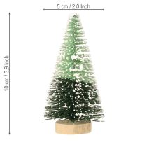 Artikel Mini Tannenbaum Deko mit Schnee auf Holzfuß 6er Set