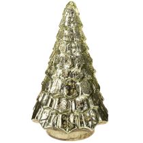 Artikel Mini Tisch Weihnachtsbaum LED Beleuchtung 28cm Gold Grün