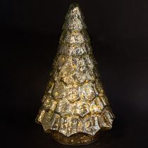 Artikel Mini-Weihnachtsbaum LED Glas Gold-Grün 28 cm