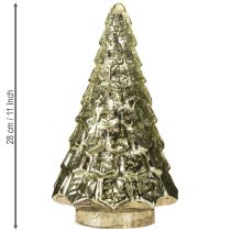 Artikel Mini-Weihnachtsbaum LED Glas Gold-Grün 28 cm