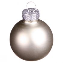 Artikel Mini Weihnachtskugeln Glas Ø3cm Anthrazit und Silber 22 Stück