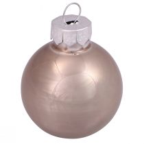 Artikel Mini Weihnachtskugeln Glas Ø 3 cm Kaschmirfarben 22 Stück