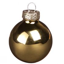 Artikel Mini Weihnachtskugeln Glas Ø3cm Gold Matt und Glänzend 22 Stück