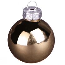 Artikel Mini Weihnachtskugeln Glas Ø3,5 cm Gold Braun Apricot 22 Stück