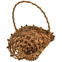 Artikel Weidenkorb Mini mit Henkel Braun 15×11cm 3er Set für Dekoration