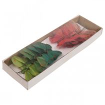 Artikel Mini-Schmetterling am Draht Rot, Grün 6,5cm 12 St