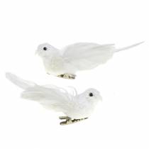 Mini Taube am Clip 9cm 2St
