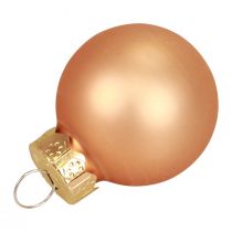 Artikel Mini Weihnachtskugeln Glas Apricot Glanz/Matt Ø2,5cm 20 St