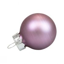 Mini Weihnachtskugeln Glas Flieder Lila Glanz/Matt Ø2,5cm 20St