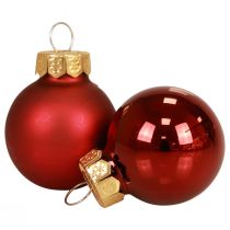 Artikel Mini Weihnachtskugeln Rot Matt/Glänzend Ø2,5cm 20 St