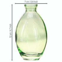 Artikel Minivasen Glas bauchig Grün getönt H12cm 6er-Set