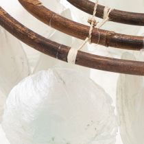 Artikel Capiz-Muschel-Windspiel rund 70 cm Länge in Grün für Balkon und Garten