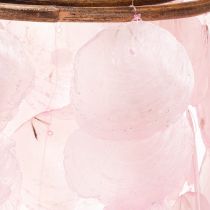 Artikel Windspiel aus Capiz-Muscheln und Holz 70 cm Rosa für Wohnzimmer und Garten