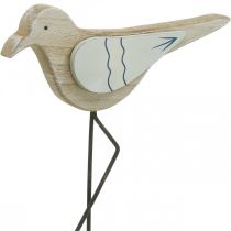 Artikel Deko-Möwe aus Holz, Shabby Chic, Blau-Weiß, H32cm