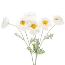 Artikel Kunstblume Mohn Weiß 78 cm 3er-Set für Innenbereiche