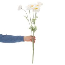 Artikel Kunstblume Mohn Weiß 78 cm 3er-Set für Innenbereiche
