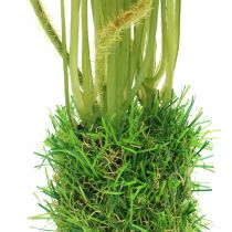 Artikel Mohnblume künstlich 23cm Rot-Grün mit Grasballen aus Kunststoff