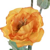 Artikel Kunstblumen Künstliche Mohnblume Deko Mohn Orange 48cm