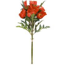 Artikel Künstliche Mohnblumen Rot 45 cm - Bund mit 3 Stängeln