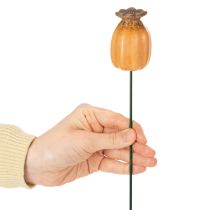 Artikel Gartenstecker aus Keramik in Mohnkapsel-Optik 41 cm Braun 4 Stück