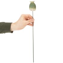 Artikel Mohnkapsel Deko Stab aus Keramik grün 41cm 4er Set für Garten und Wohnbereich