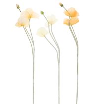Artikel Künstliche Mohnblume Orange 95 cm 3er-Set für Dekoration