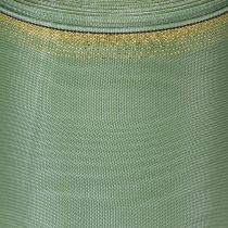 Artikel Moiré Kranzband aus Acetat, 150mm x 25m, Salbeigrün mit Goldrand