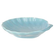 Artikel Keramik Muschelteller Schale Blau Weiß Türkis 14 cm, 3er-Set