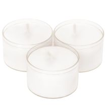 Artikel Teelichter Weiß mit Plastikschale Ø 3,8cm H 3cm 8 Stunden Brenndauer 50 Stück