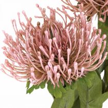 Artikel Herbstblume künstliches Nadelkissen Protea Rosa 73cm 3er-Set