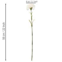 Artikel Künstliche Nelke Weiß 56cm aus Kunststoff und Seidenstoff 8er Set