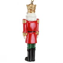 Artikel Nussknacker Anhänger 4er-Set, Christbaumschmuck, 10 cm, Rot/Grün/Gold