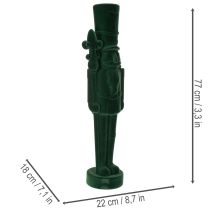 Artikel Nussknacker Figur 77 cm Grün Beflockt Weihnachtsdekoration Innenbereich